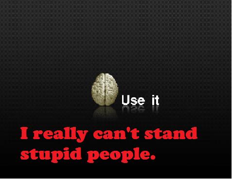 Stupid people