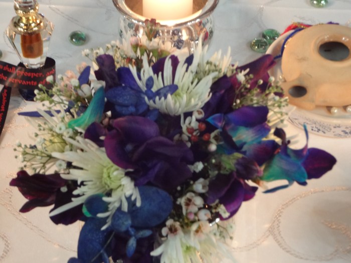 How unbelievable are the colours of these orchids used in the decorations?  