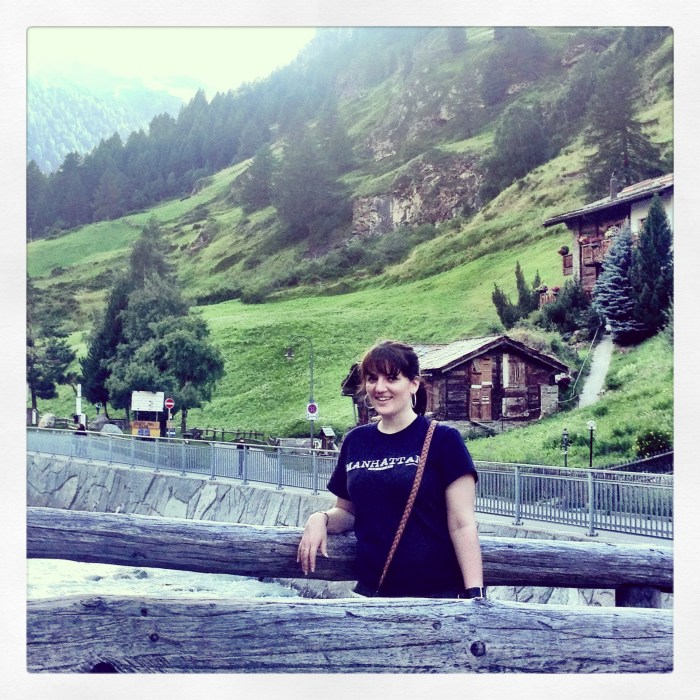 LOOK! I'm in Switzerland. I promise the mountain was in the background, but with all the glare from the clouds we couldn't actually get a picture of ourselves and the mountain together