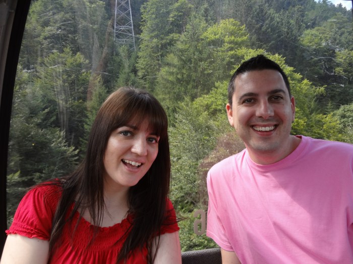 On our first of 3 cable car rides