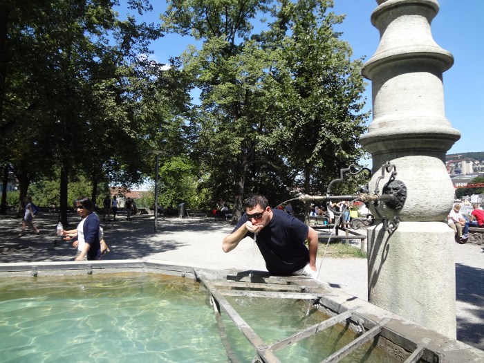 Fresh water fountains everywhere in the city